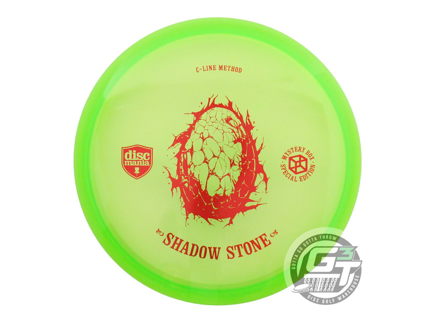 NOS DiscMania SHADOW STONE C-Line Method 177g Lime Red Foil Midrange Golf Disc