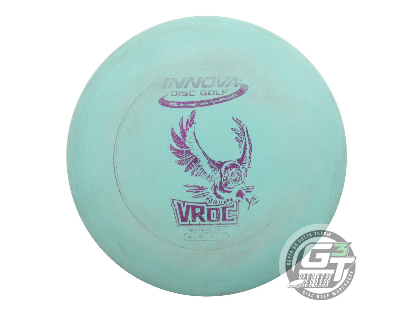 USED Innova DX VRoc 175g Seafoam Purple Foil Midrange Golf Disc