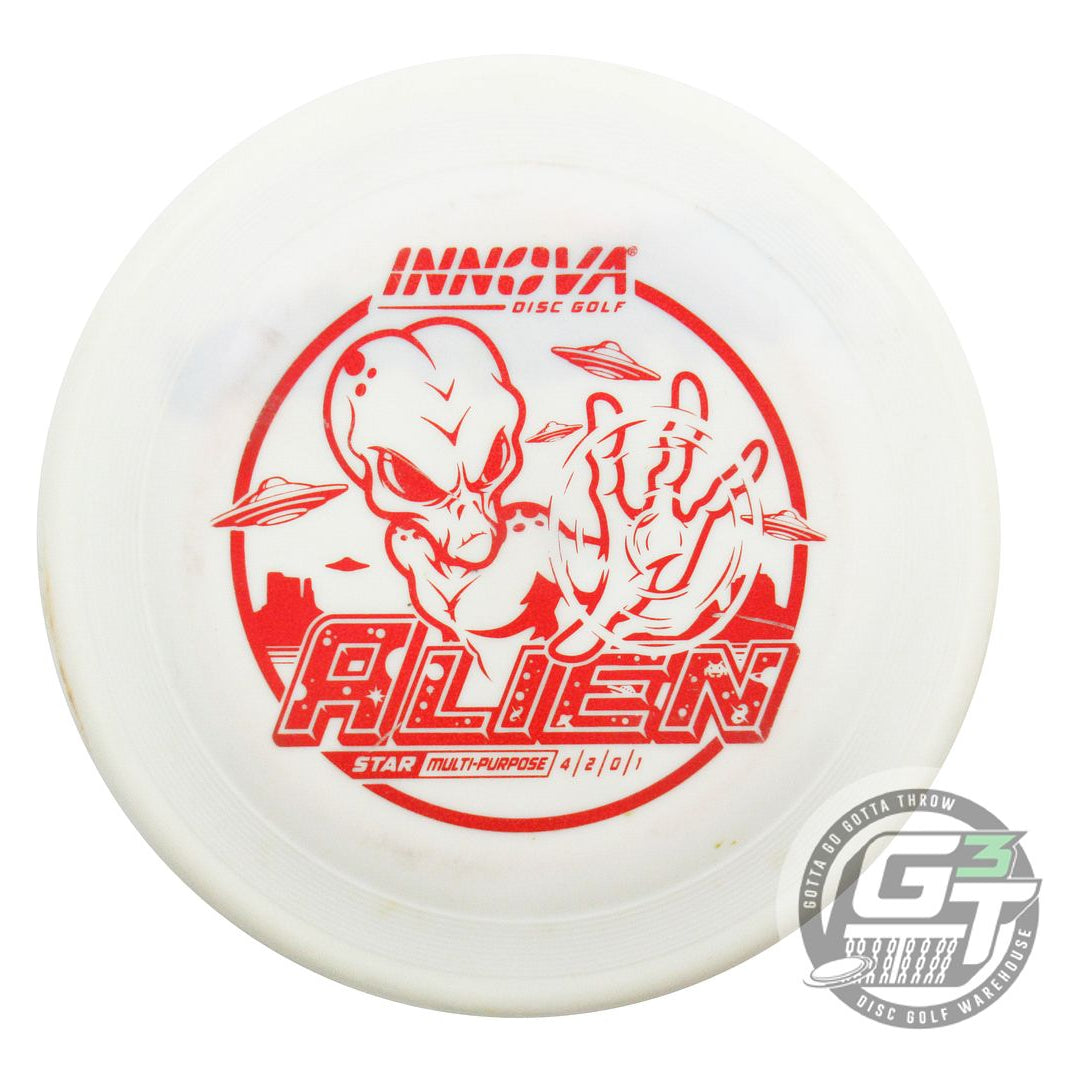 USED Innova Star Alien 172g White Red Glitter Foil Putter Golf Disc