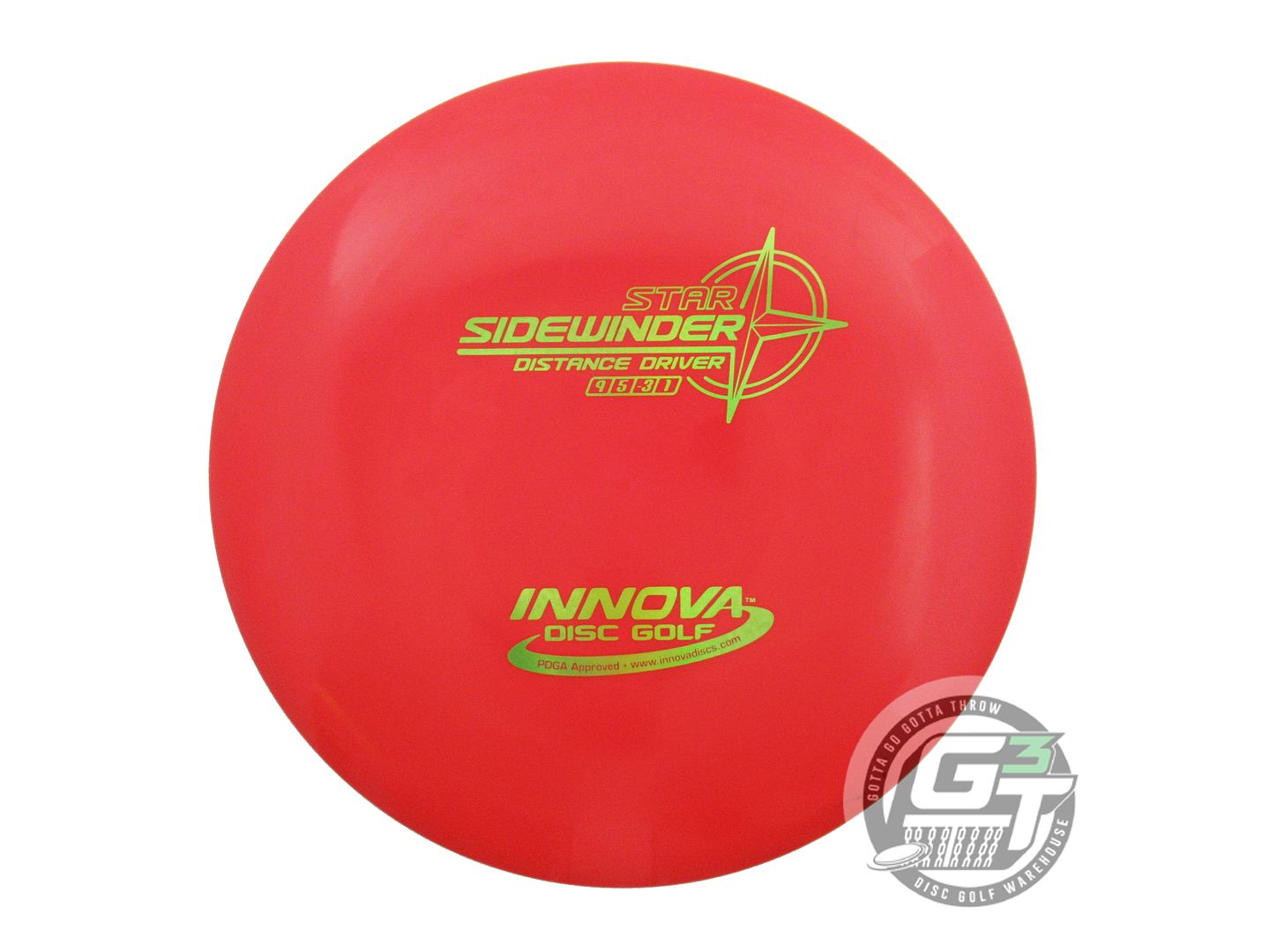 USED Innova Star Sidewinder 168g Red Lime Holo Foil Distance Driver Golf Disc