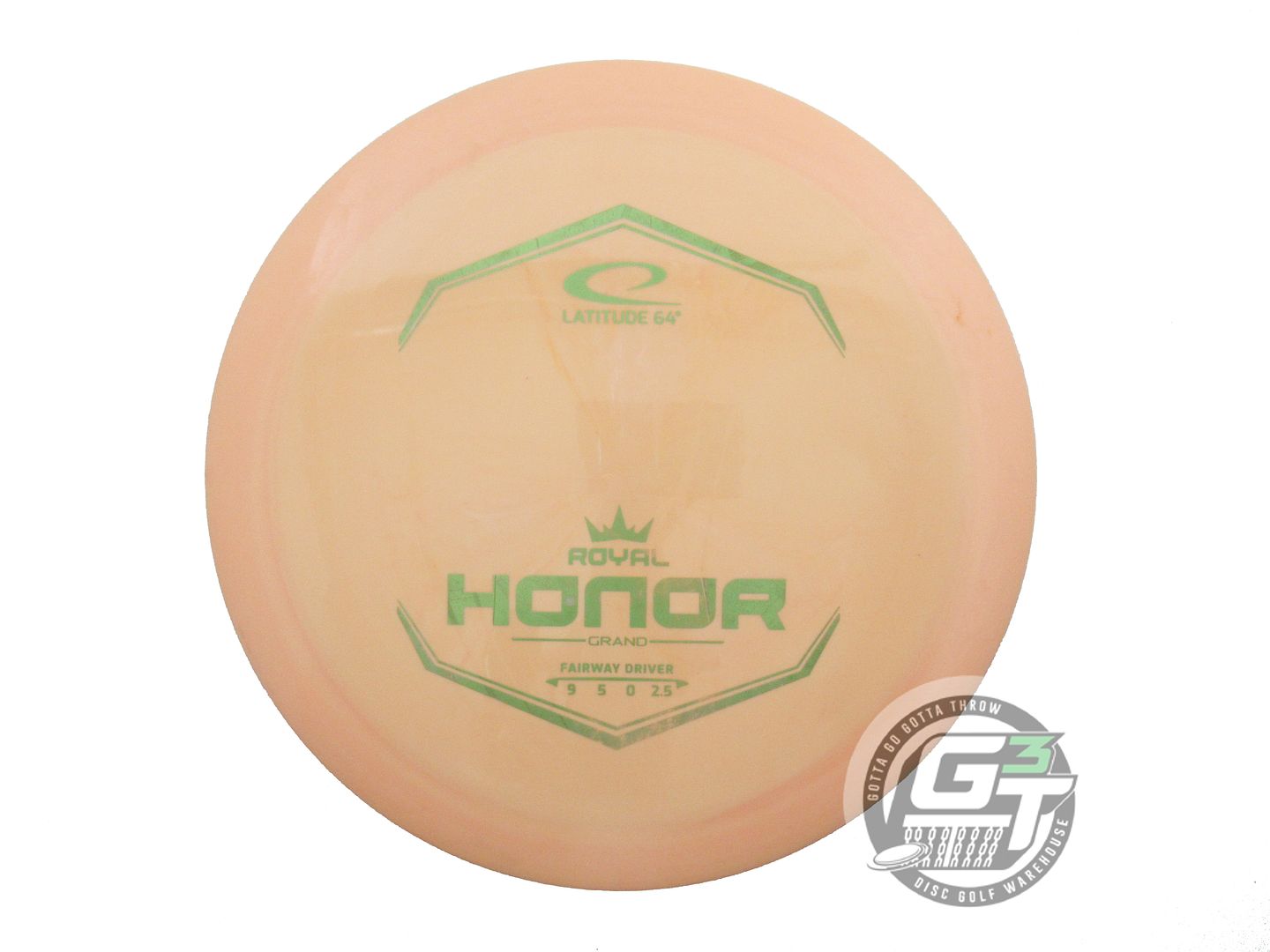 USED Latitude 64 Royal Grand Honor 173g Peach Lime Foil Fairway Driver Golf Disc