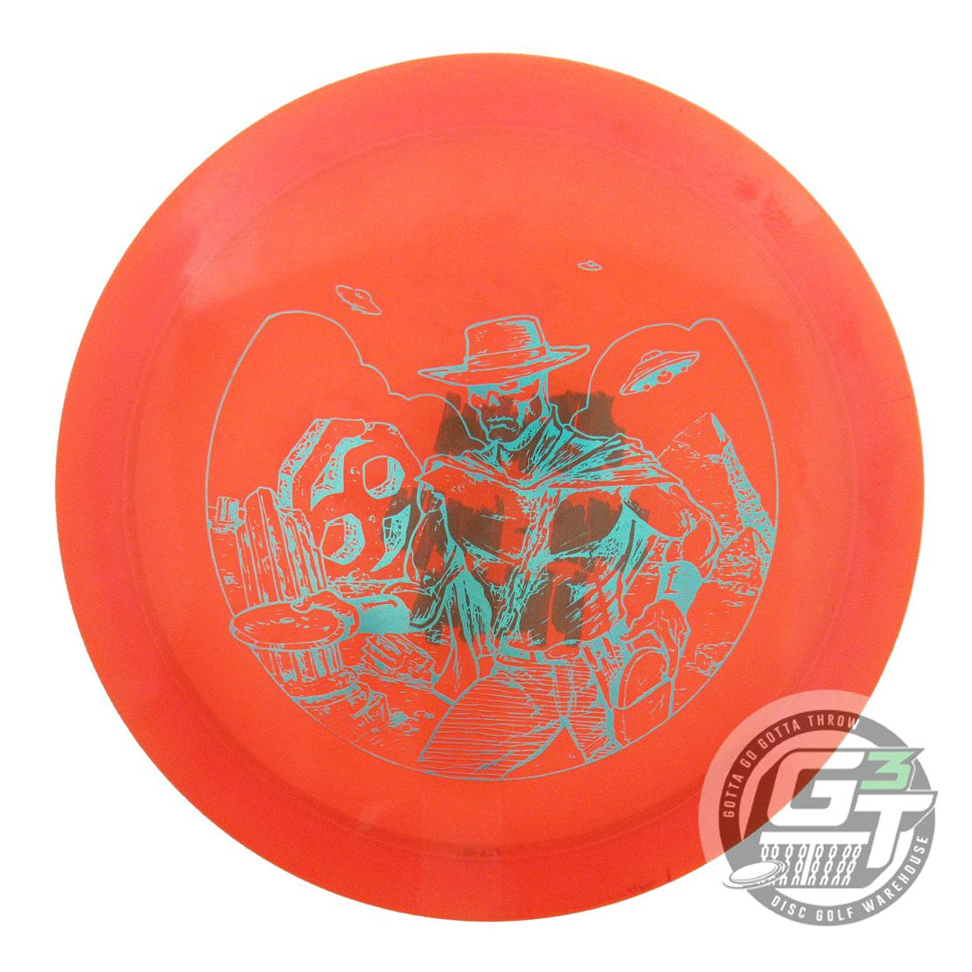 USED Discraft SKULBOY Z Undertaker 175g Orange Aqua Foil Driver Disc