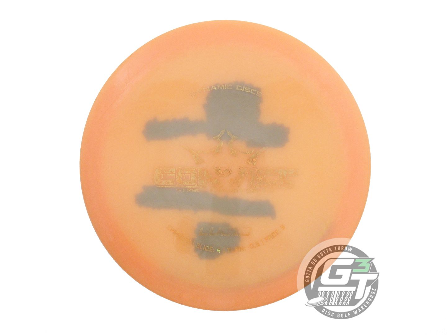 USED Dynamic Discs Lucid Convict 174g Peach Gold Star Foil Distance Driver Disc