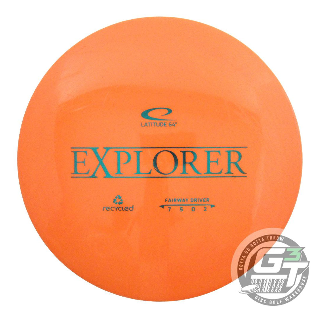 USED Latitude 64 Recycled Gold Explorer 173g Orange Teal Foil Driver Golf Disc