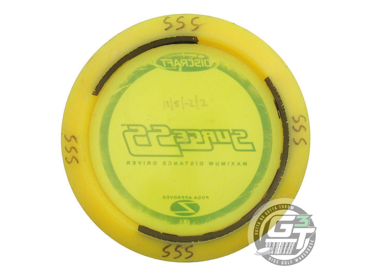 USED Discraft Z Surge SS 169g Yellow Blue Foil PFN Distance Driver Golf Disc