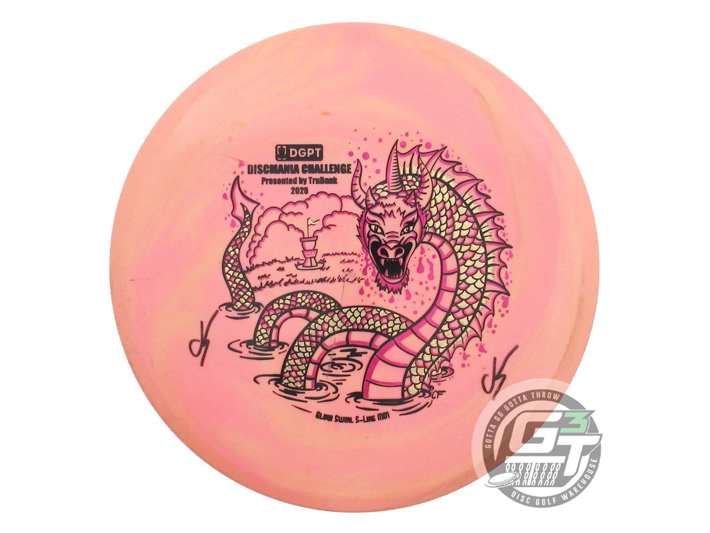 USED DiscMania Glow Swirl S-line MD1 177g Peach-Pink Midrange Disc
