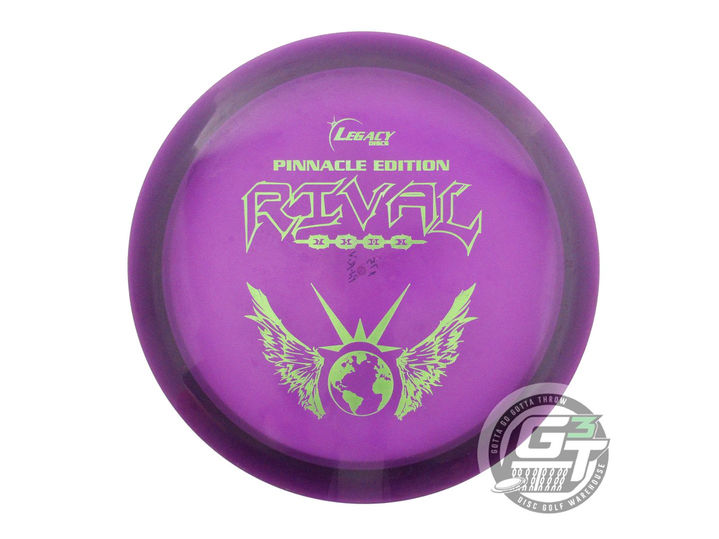 USED Legacy Discs Pinnacle Rival 175g Purple Lime Foil Driver Golf Disc