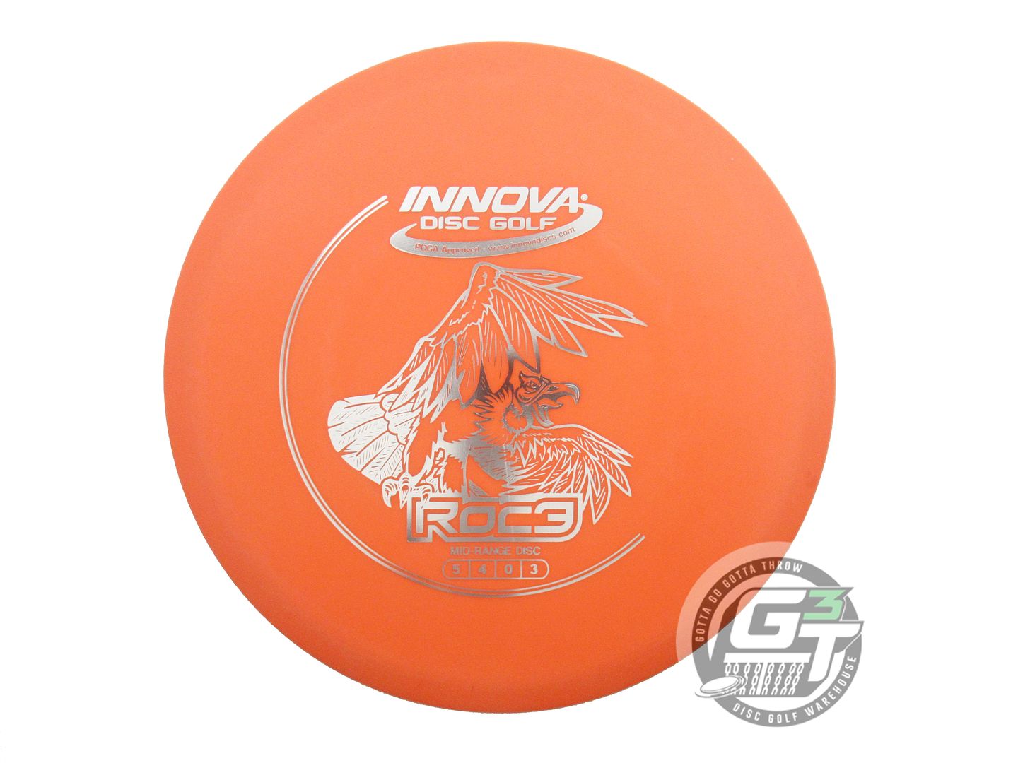 USED Innova DX Roc3 180g Orange Silver Foil Midrange Golf Disc