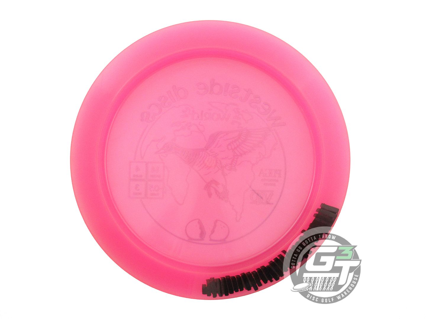 USED Westside Discs VIP World 176g Pink Blue Foil Distance Driver Golf Disc