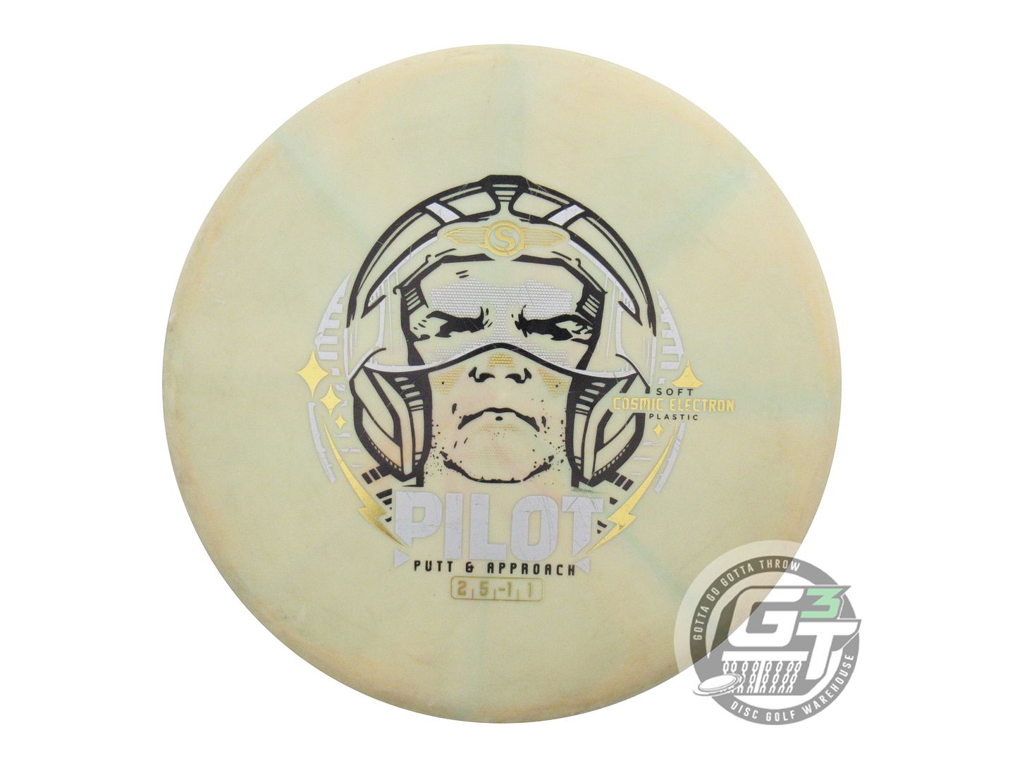 USED Streamline Discs Cosmic Electron Soft Pilot 166g Peach-Lime Putter Disc