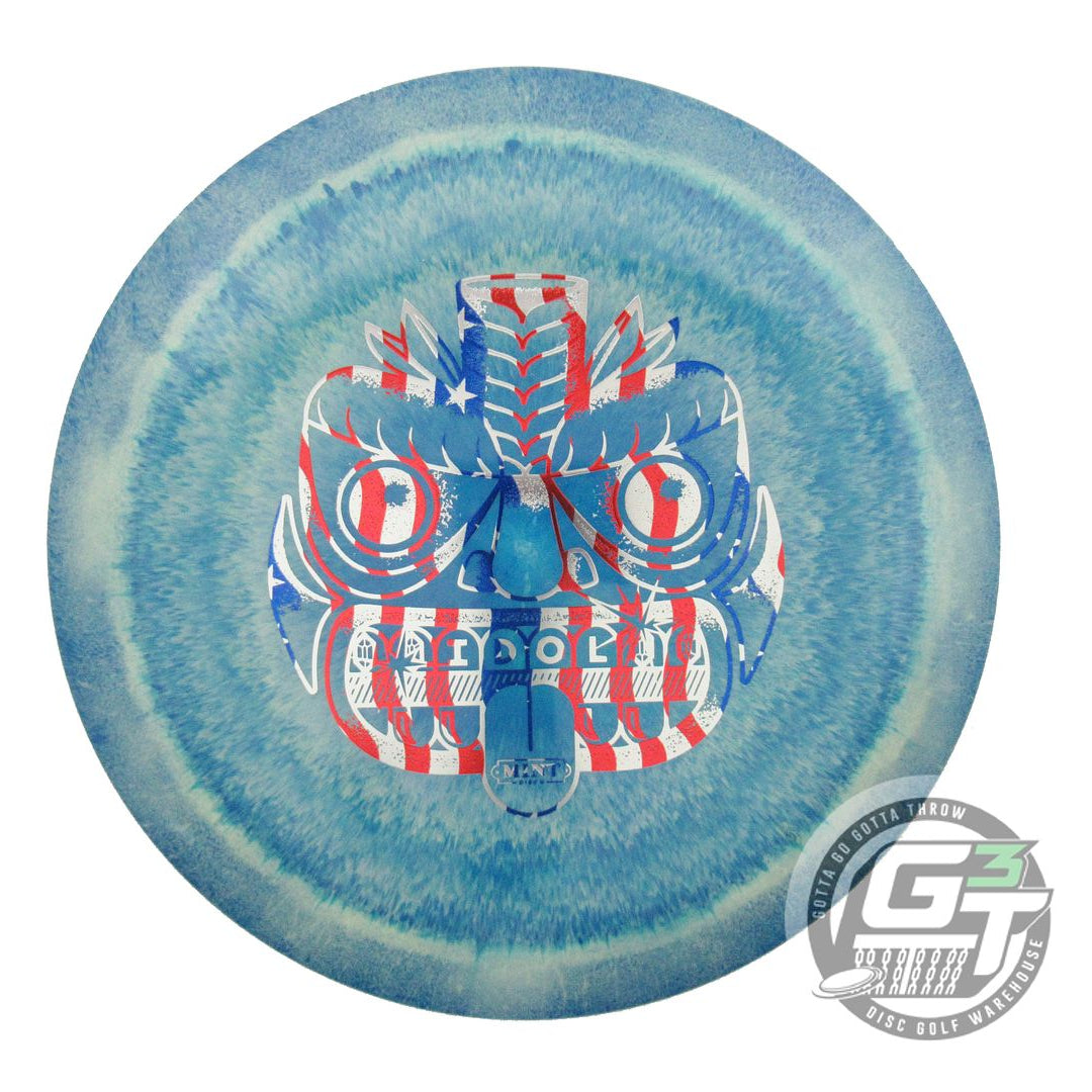 USED Mint Discs Elixir Idol 163g Blue-Yellow Flag Foil Distance Driver Golf Disc