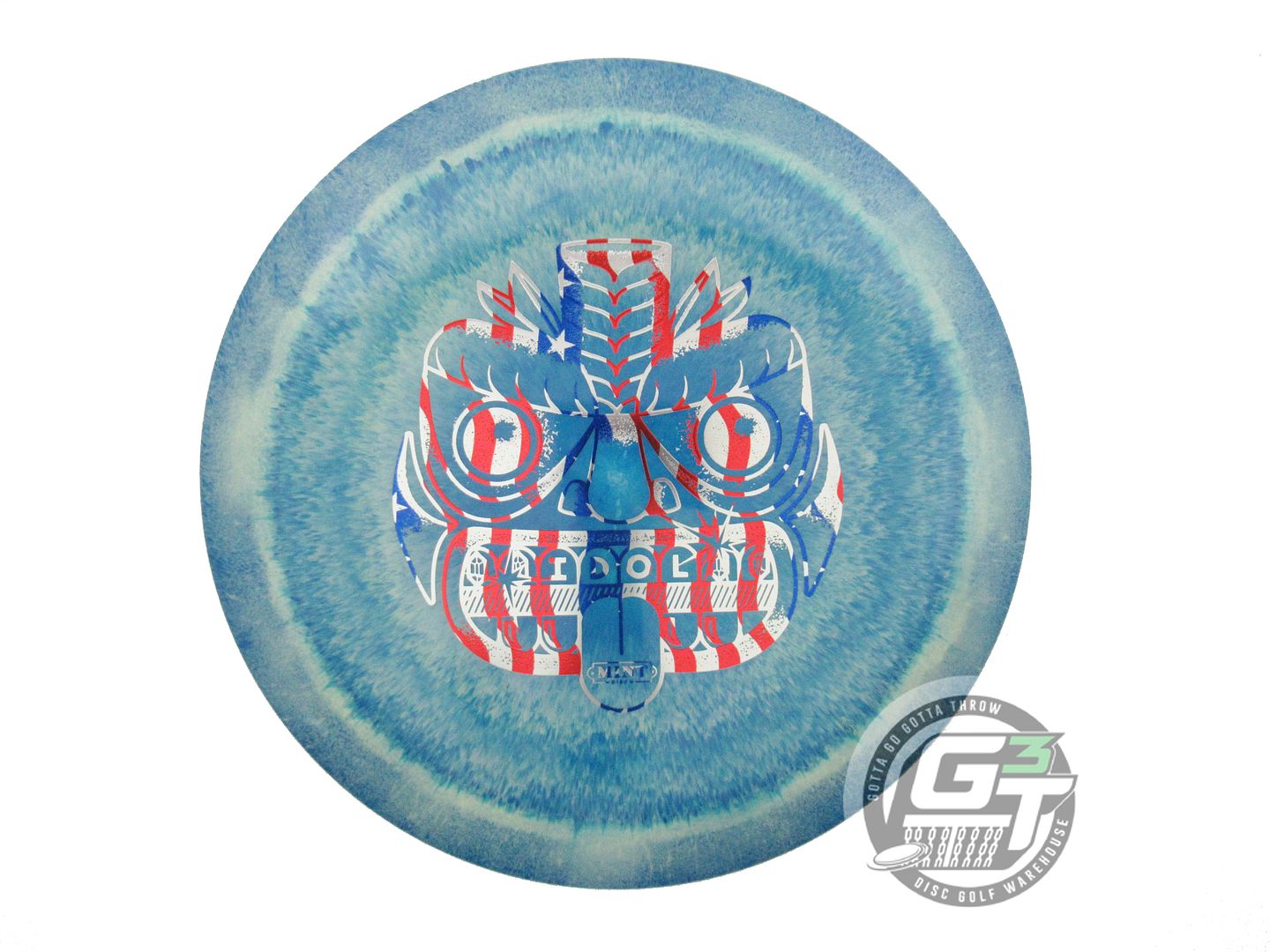 USED Mint Discs Elixir Idol 163g Blue-Yellow Flag Foil Distance Driver Golf Disc