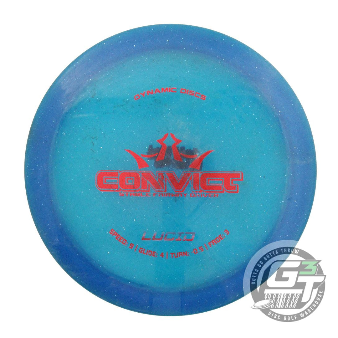 USED Dynamic Discs Lucid Convict 174g Blue Red Foil Distance Driver Golf Disc