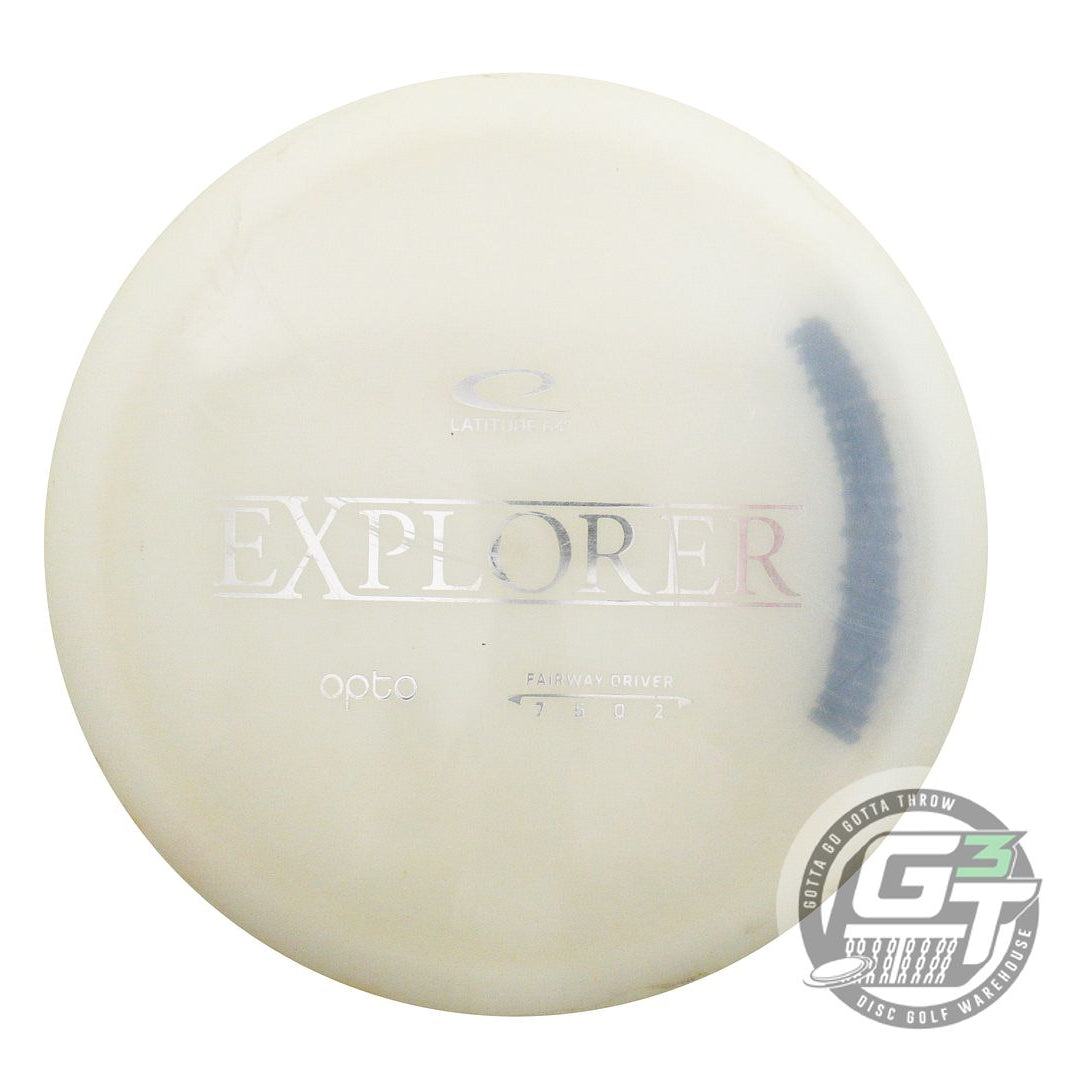 USED Latitude 64 Opto Explorer 173g White Silver Foil Distance Driver Golf Disc