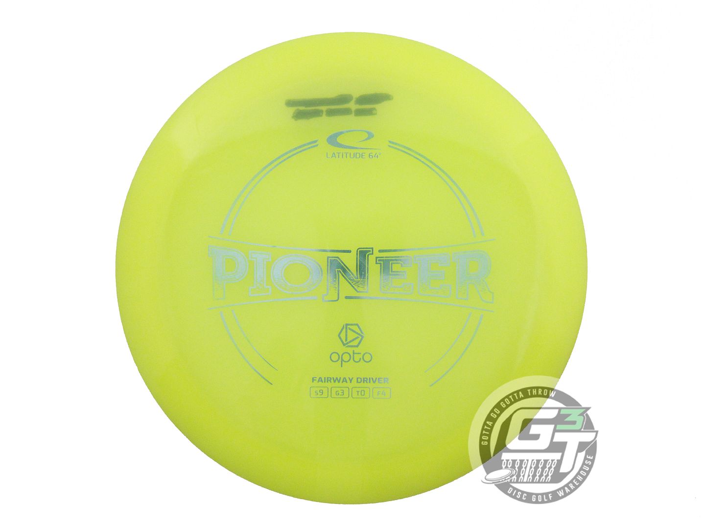 USED Latitude 64 Opto Pioneer 174g Yellow Silver Foil Fairway Driver Golf Disc