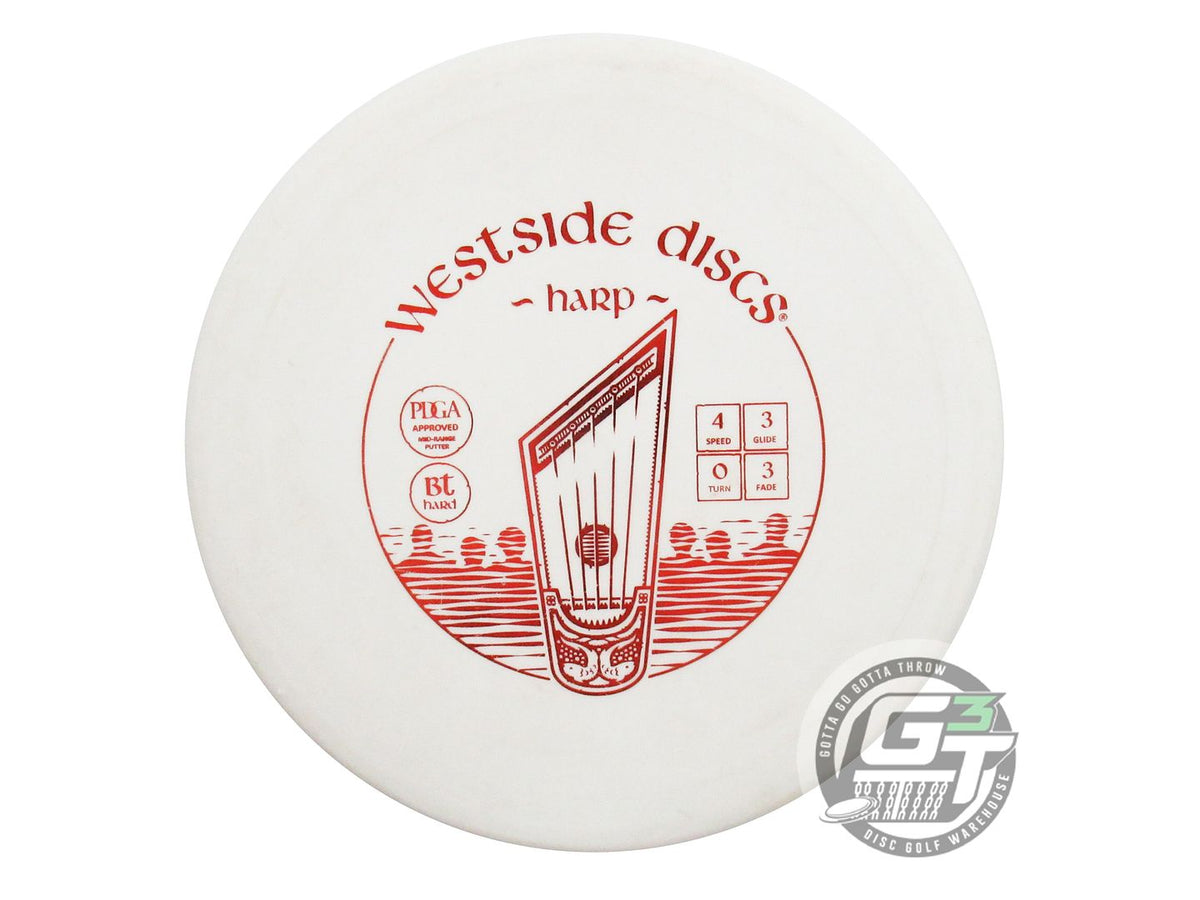 USED Westside Discs BT Hard Harp 175g White Red Foil Putter Golf Disc