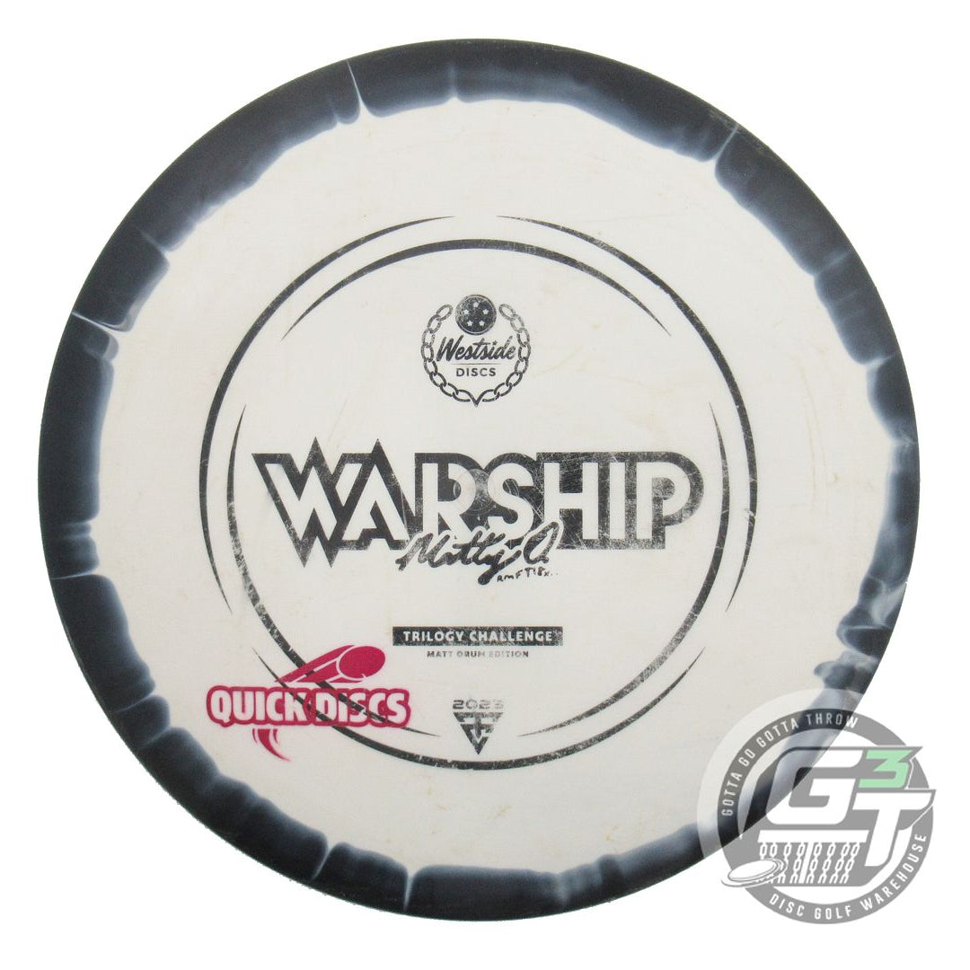 USED Westside Discs Tournament Orbit Warship 178g Black-White Midrange Golf Disc