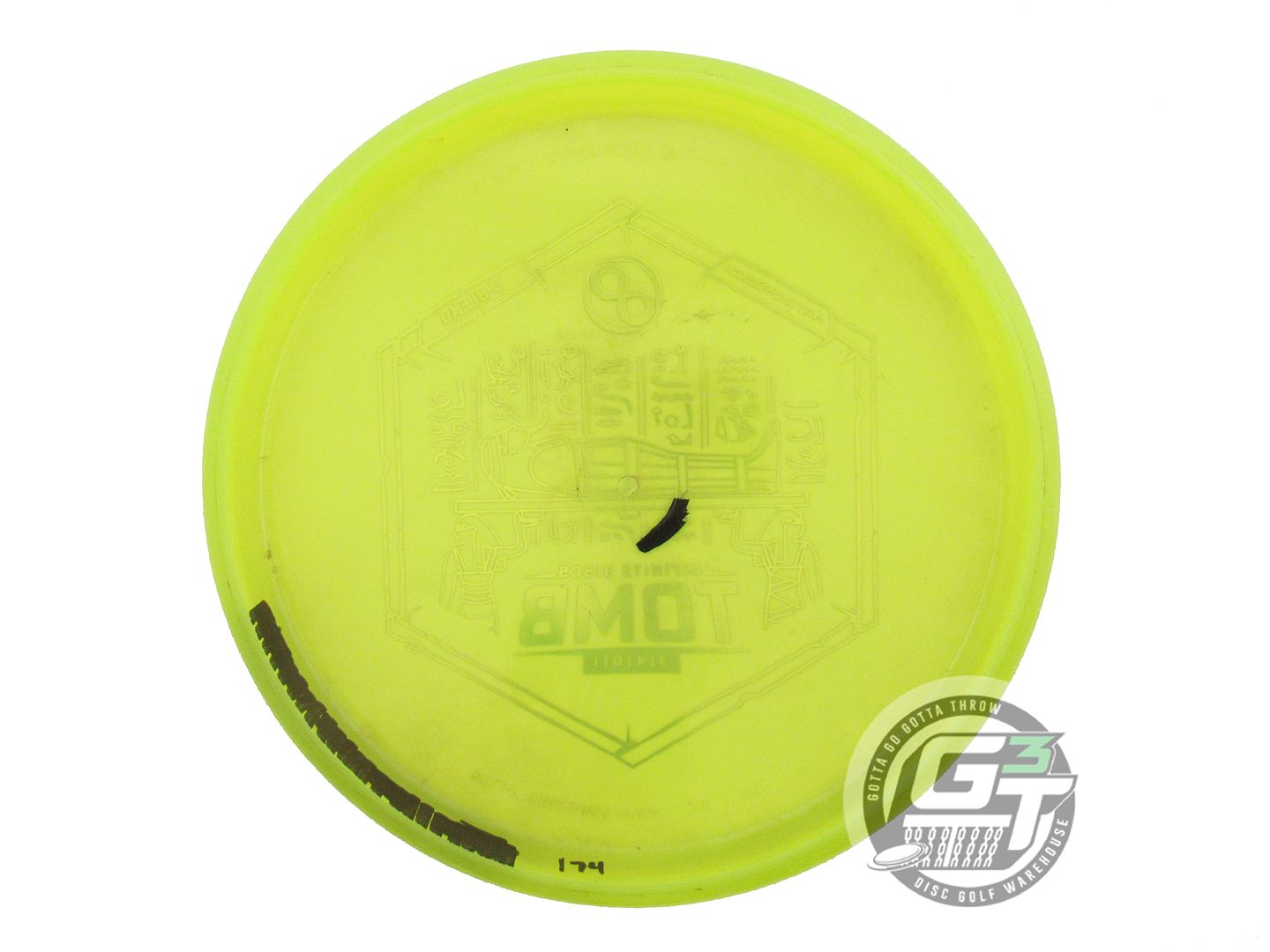 USED Infinite C-Blend Tomb 174g Yellow Copper Foil Putter Golf Disc