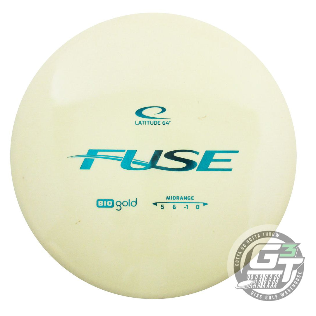 USED Latitude 64 BioGold Fuse 177g Yellow Teal Foil Midrange Golf Disc