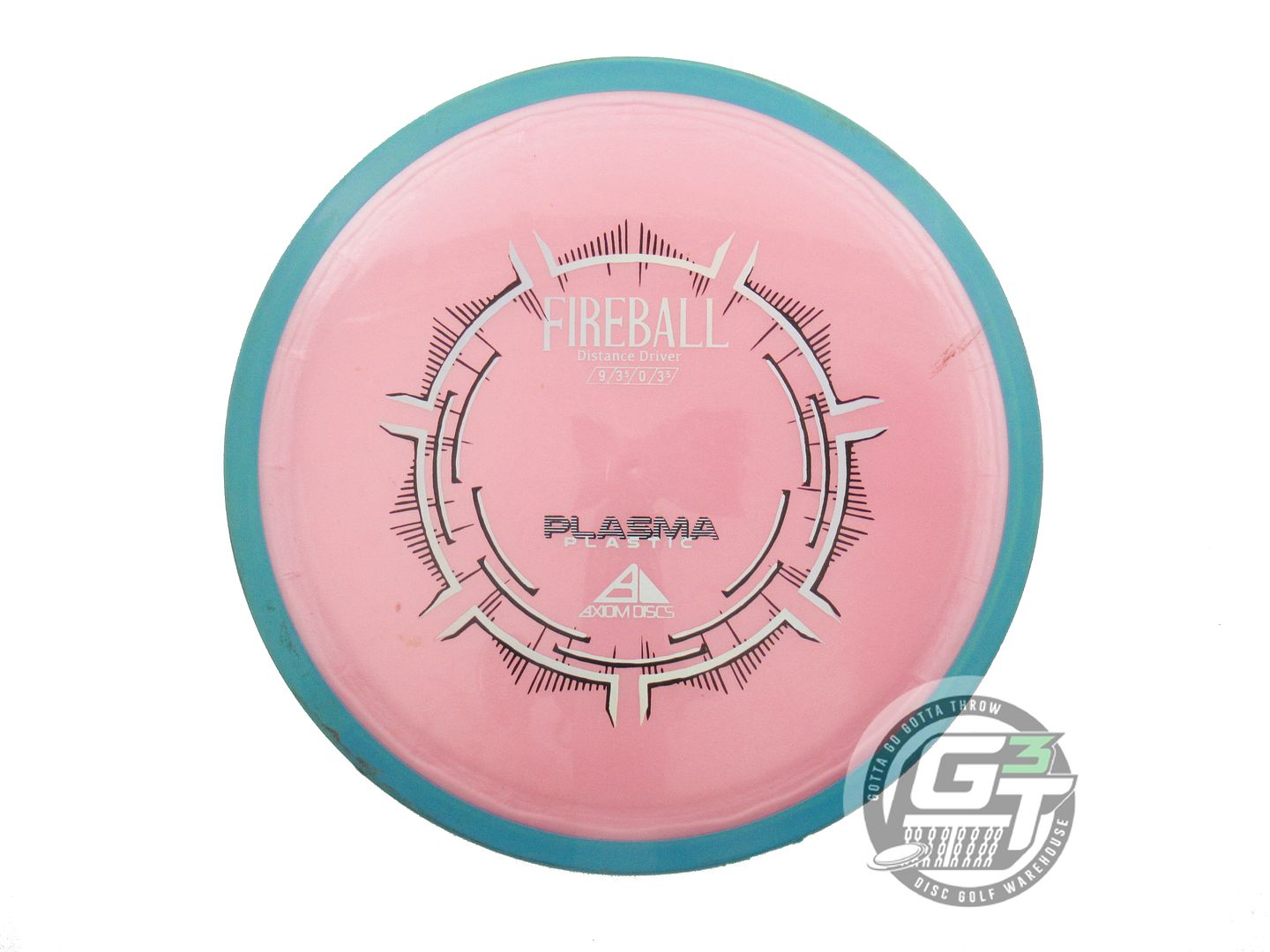 USED Axiom Discs Plasma Fireball 167g Pink Teal Rim Distance Driver Golf Disc