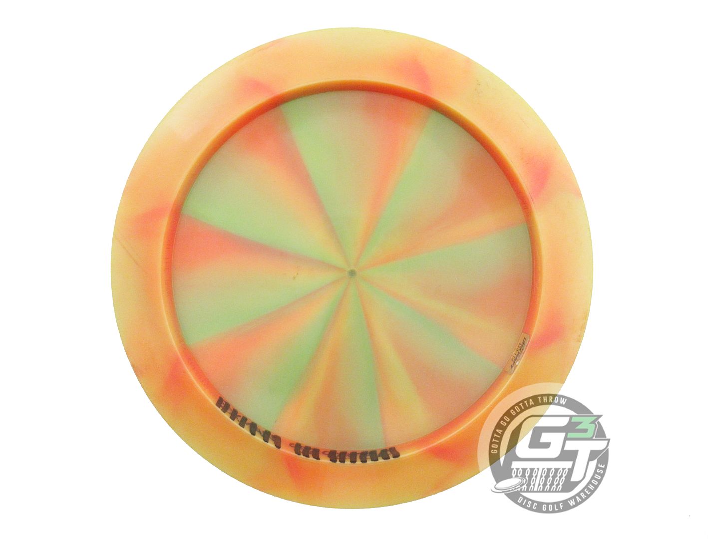 USED Discraft Titanium Nuke 176g Orange-Lime Distance Driver Golf Disc