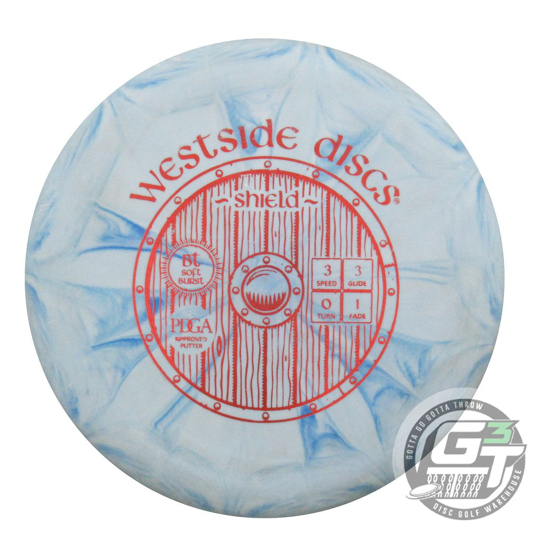 USED Westside Discs BT Soft Burst Shield 174g Blue Red Foil Putter Golf Disc