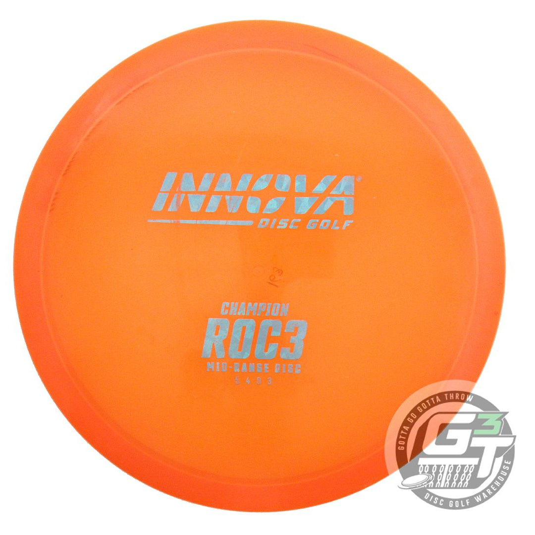 USED Innova Champion Roc3 168g Orange Teal Shatter Foil Midrange Golf Disc