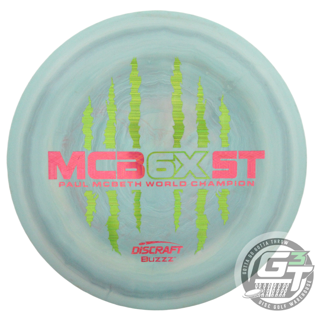 USED Discraft 6X McBEAST ESP Buzzz 177g Seafoam Lime Laser Foil Midrange Disc