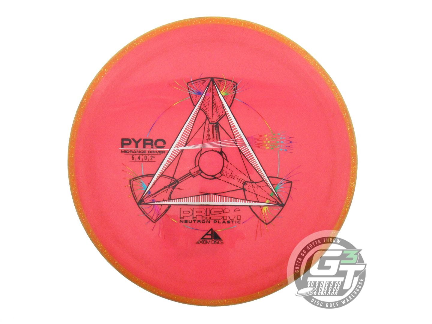 USED Axiom Discs Prism Neutron Pyro 178g Pink Marigold Rim Midrange Golf Disc