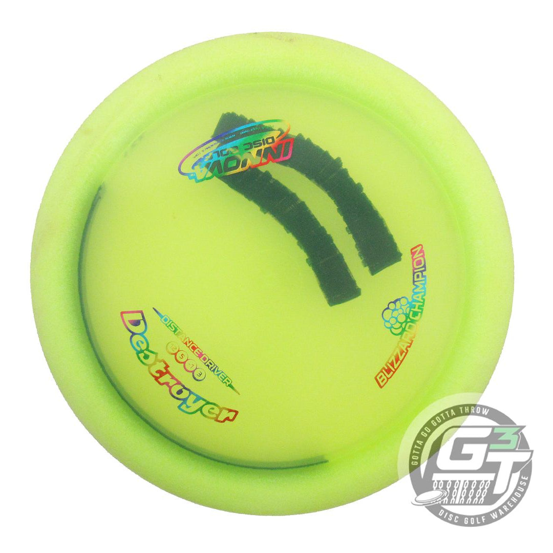 USED Innova Blizzard Destroyer 155g Yellow Rainbow Foil Distance Driver Disc