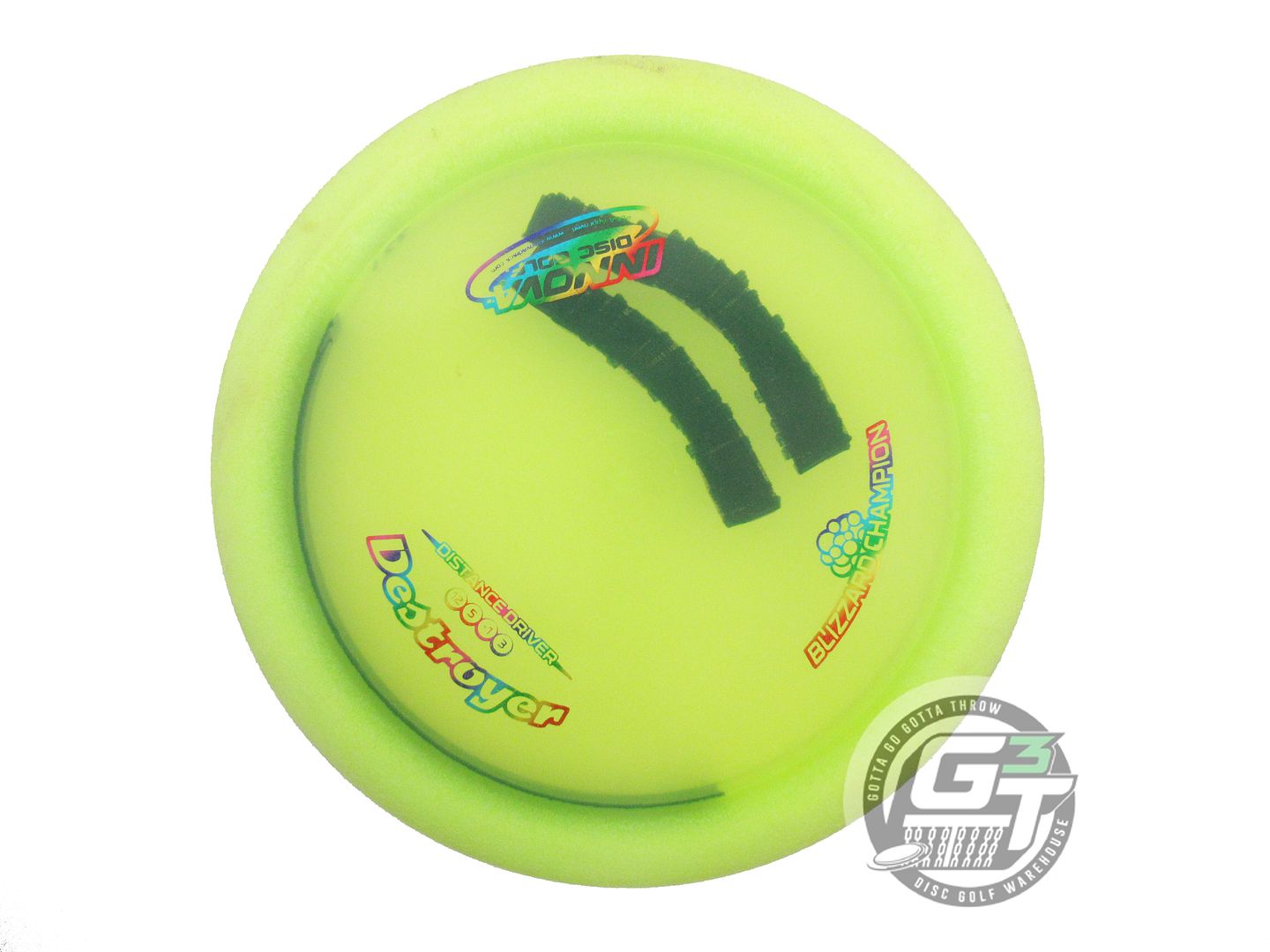 USED Innova Blizzard Destroyer 155g Yellow Rainbow Foil Distance Driver Disc