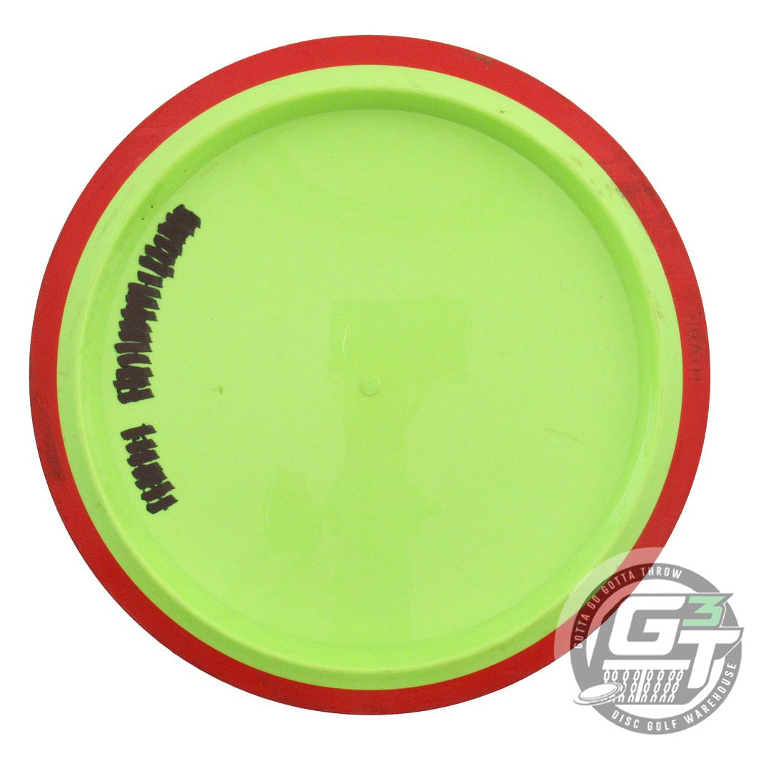 USED Axiom Discs Neutron Wrath 168g Yellow Red Rim Distance Driver Golf Disc