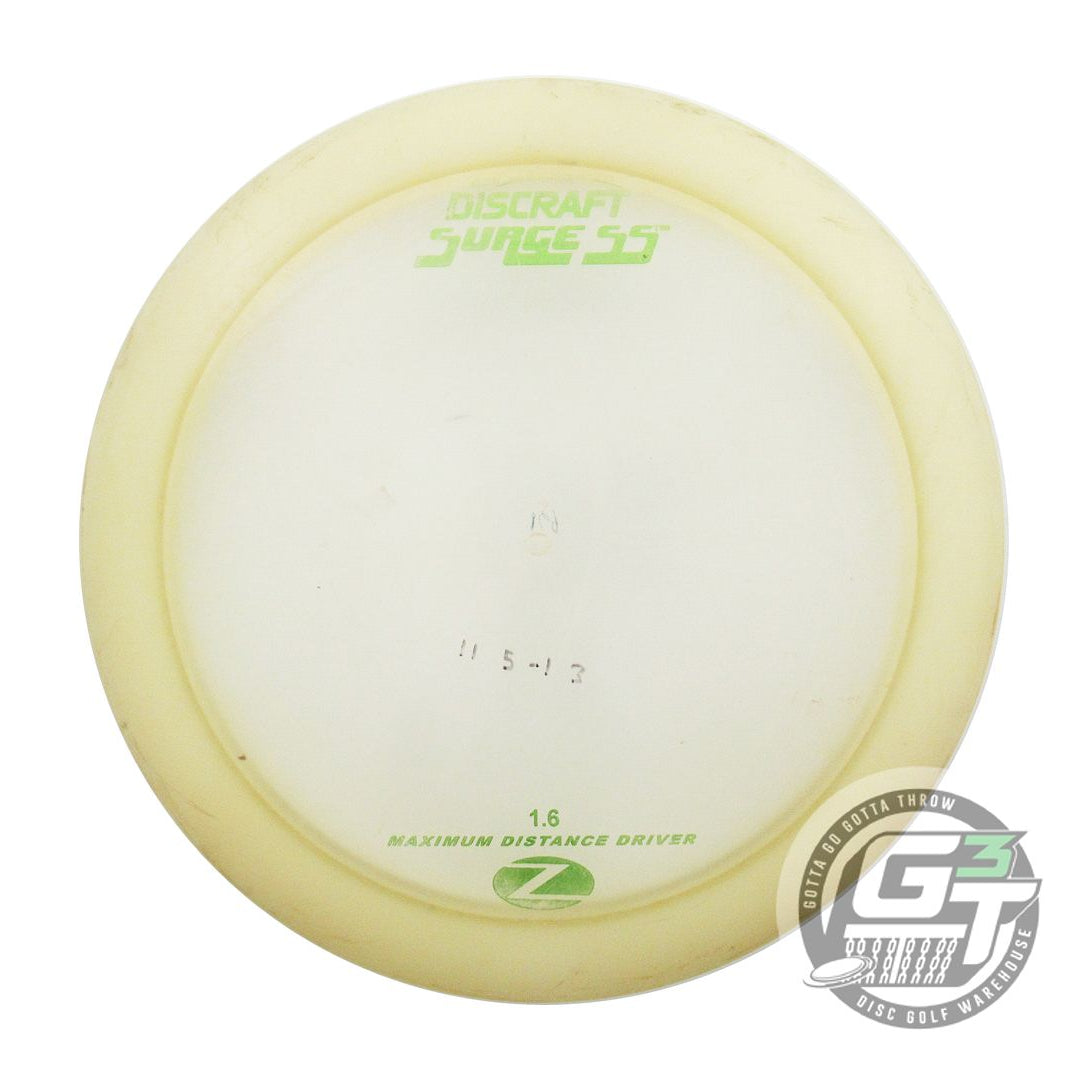 USED Discraft Z Surge SS 169g Ice Lime Foil Distance Driver Golf Disc
