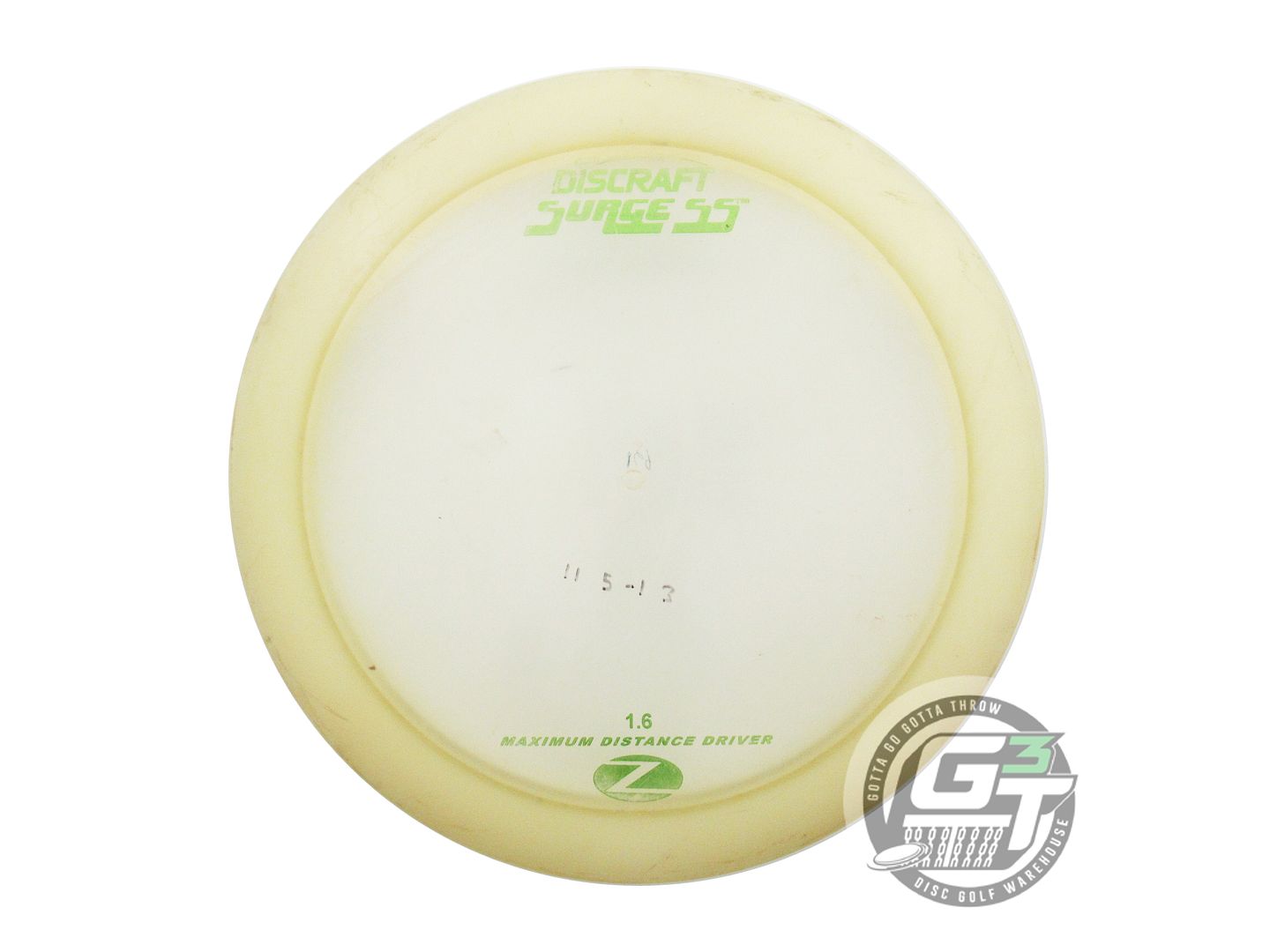 USED Discraft Z Surge SS 169g Ice Lime Foil Distance Driver Golf Disc