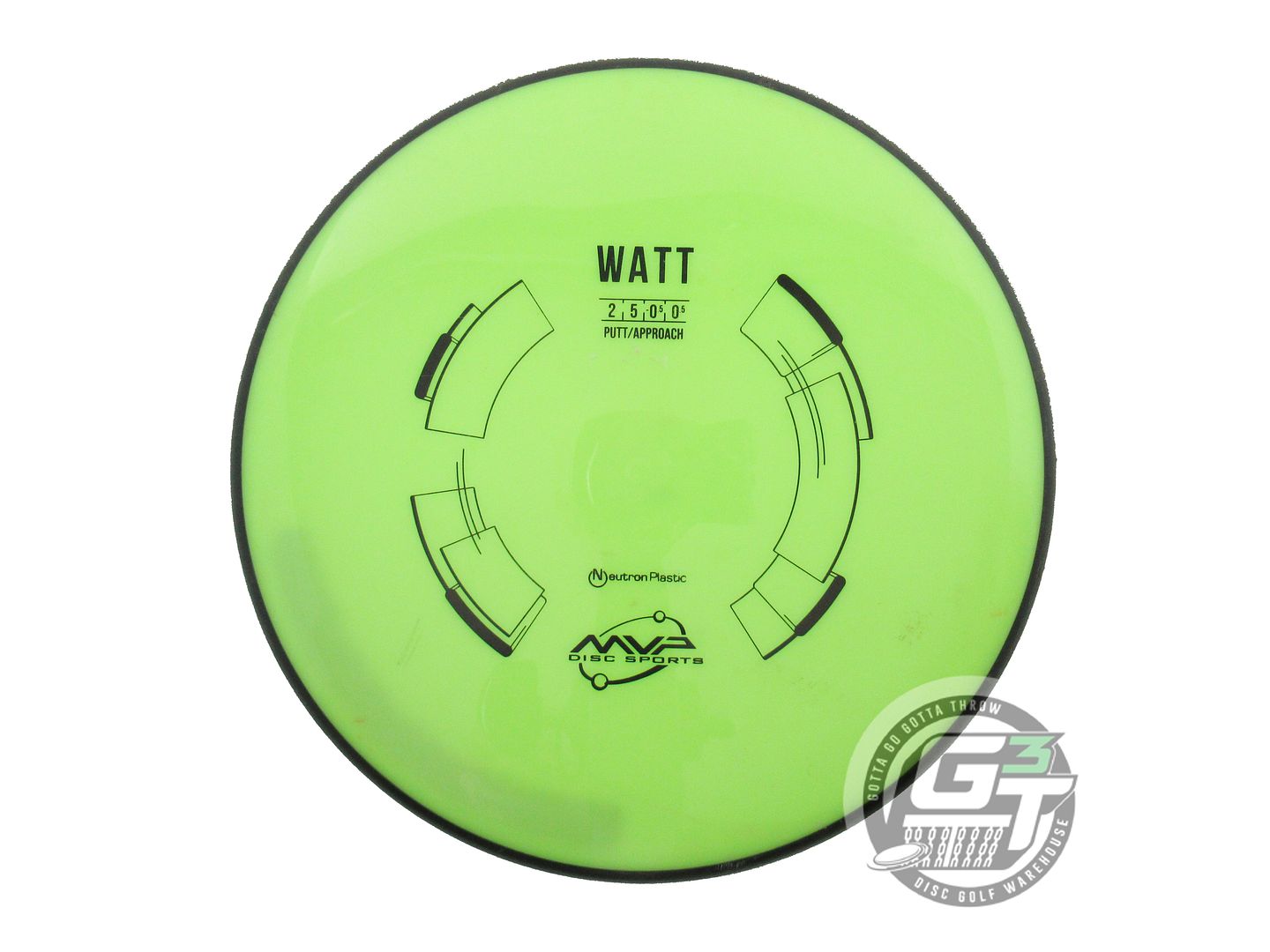 USED MVP Disc Sports Neutron Watt 167g Yellow Putter Golf Disc