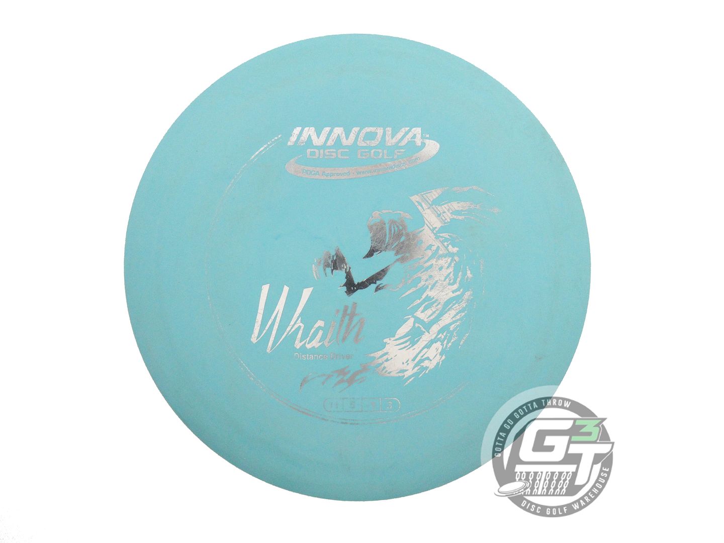 USED Innova DX Wraith 150g Teal Silver Foil Distance Driver Golf Disc
