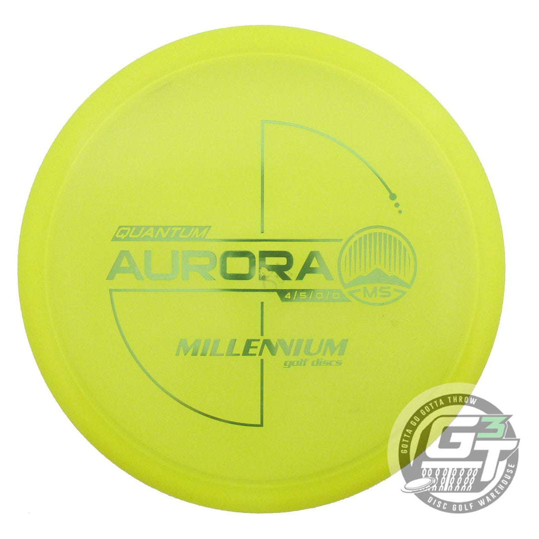 USED Millennium Quantum Aurora MS 180g Yellow Lime Foil Midrange Golf Disc
