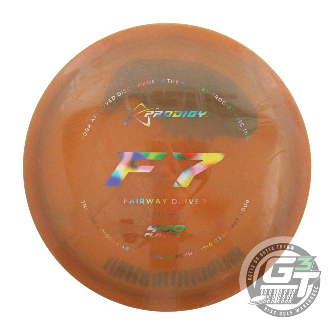 USED Prodigy Discs 400 F7 173g Brown Jellybean Foil Fairway Driver Golf Disc