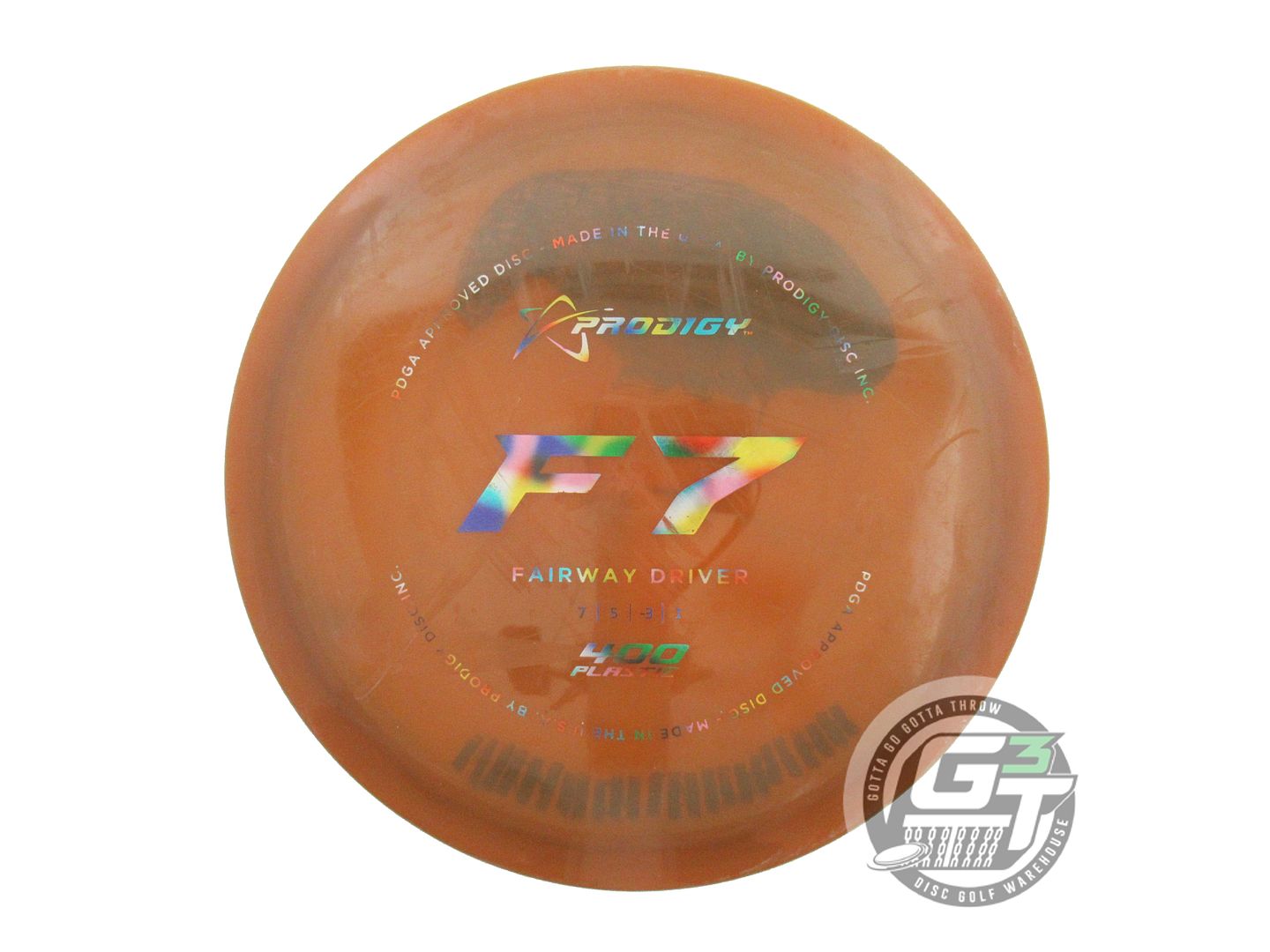 USED Prodigy Discs 400 F7 173g Brown Jellybean Foil Fairway Driver Golf Disc