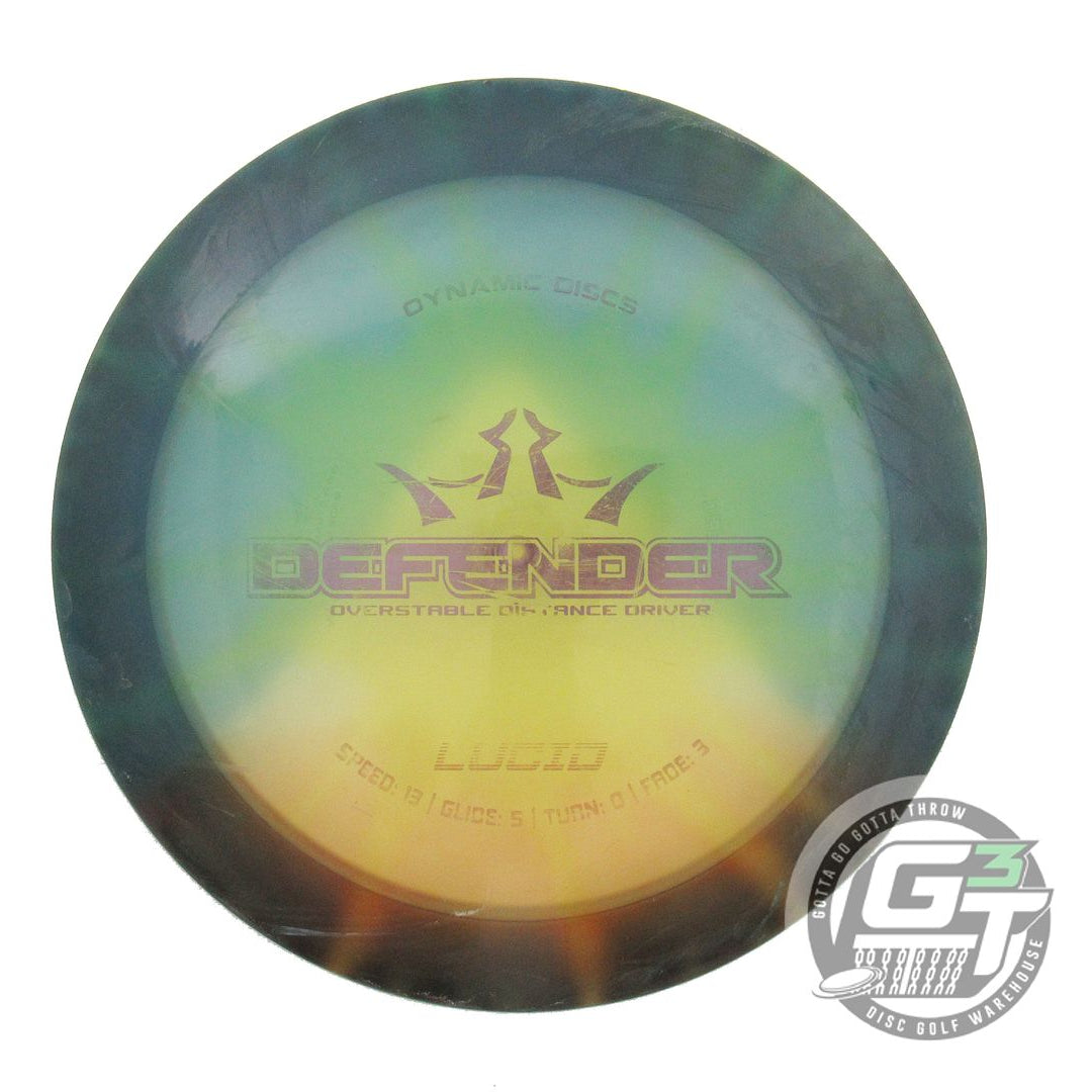 USED Dynamic Discs MyDye Lucid Defender 169g Black Burst Distance Driver Disc