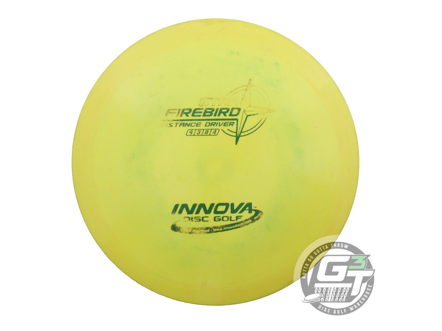 USED Innova Star Firebird 166g Yellow Green Foil Distance Driver Golf Disc