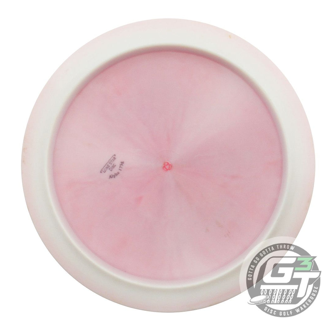 USED Lone Star Alpha Curl 173g White-Pink Lime Foil Distance Driver Golf Disc