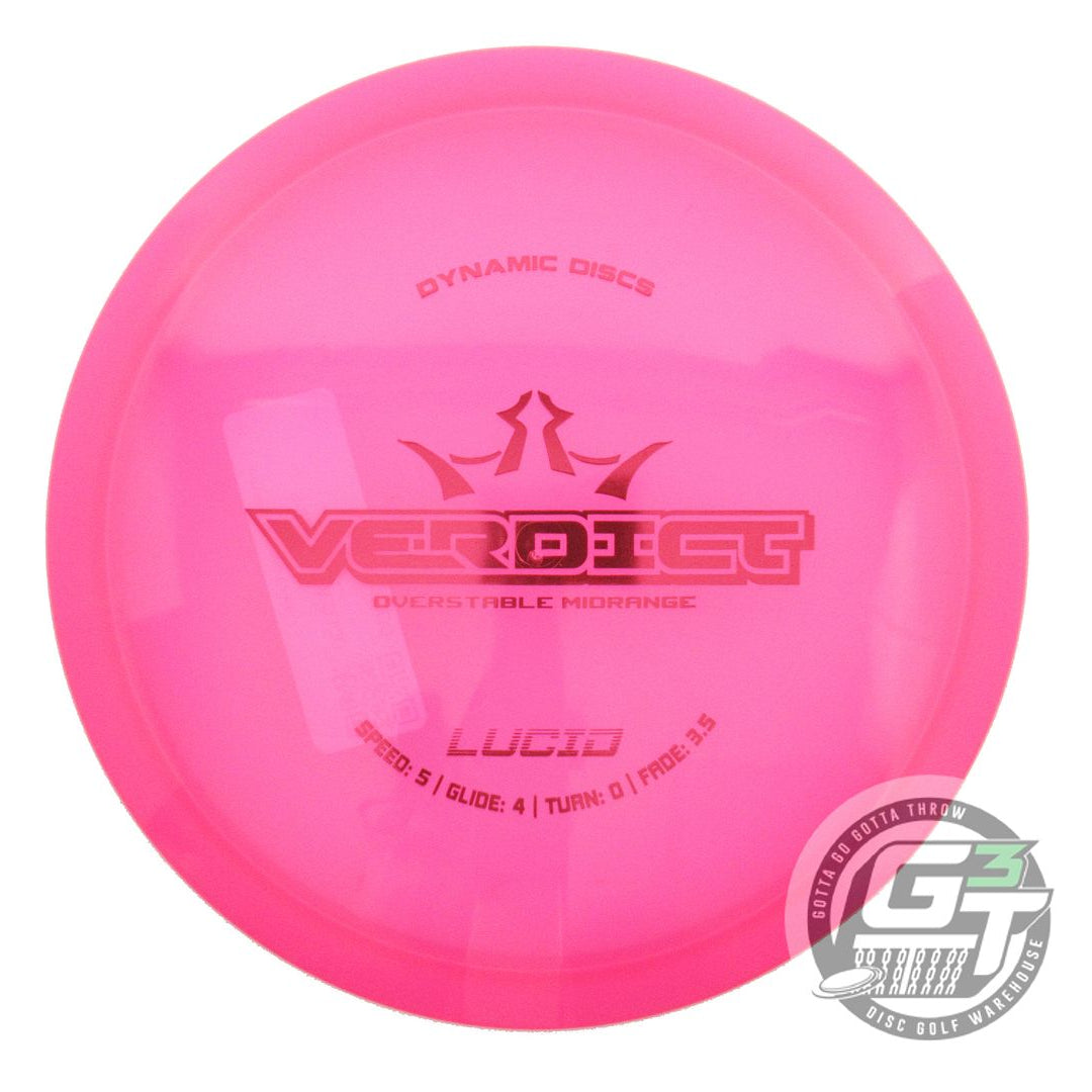 Dynamic Discs Lucid Verdict Midrange Golf Disc (Individually Listed)