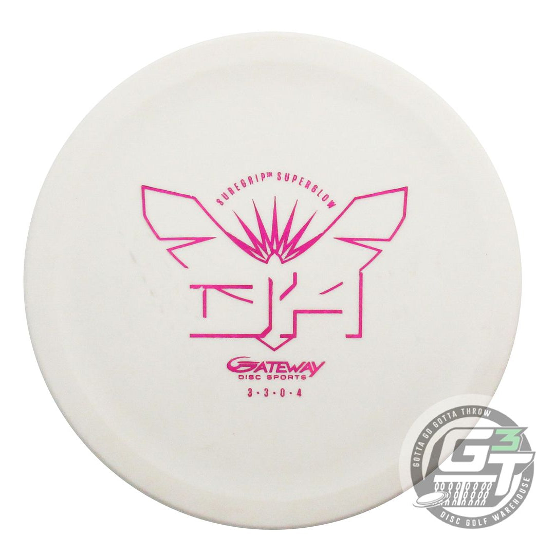 USED Gateway Super Glow Devil Hawk 172g Magenta Shatter Foil Putter Disc