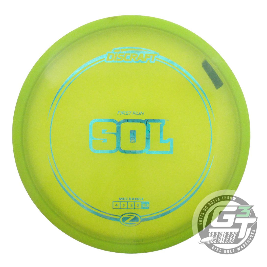 USED Discraft FIRST RUN Z Sol 171g Olive Teal Flower Foil Midrange Golf Disc