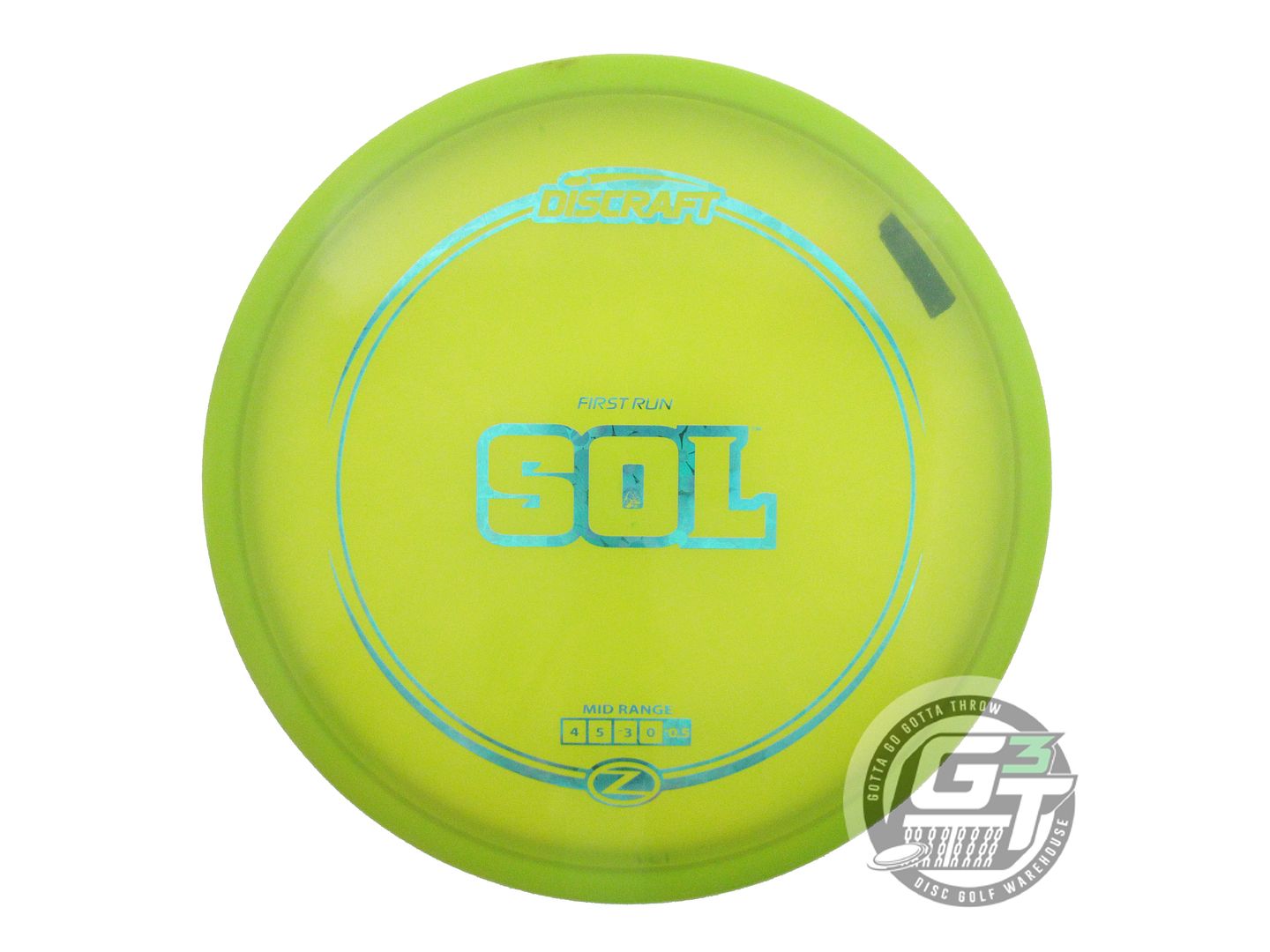 USED Discraft FIRST RUN Z Sol 171g Olive Teal Flower Foil Midrange Golf Disc