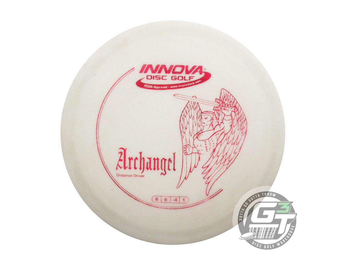 USED Innova DX Archangel 162g White Magenta Foil Distance Driver Golf Disc