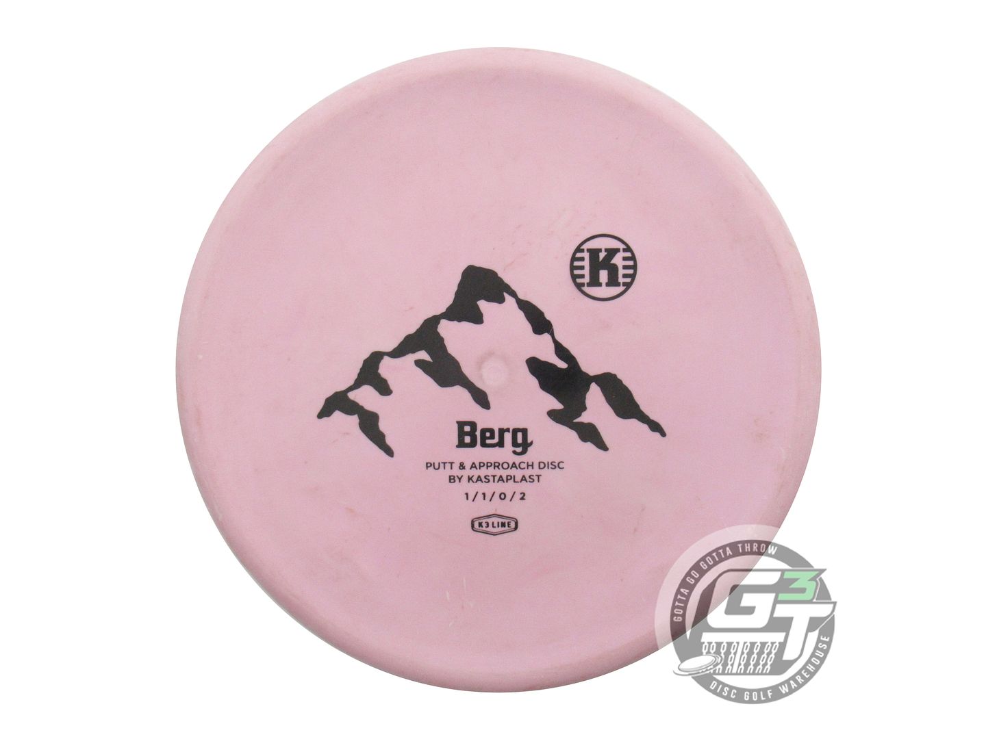 USED Kastaplast K3 Berg 171g Lt. Pink Black Stamp Putter Golf Disc