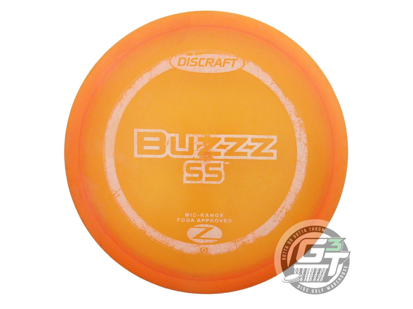 USED Discraft Z Buzzz SS 177g Orange White Stamp PFN Midrange Golf Disc