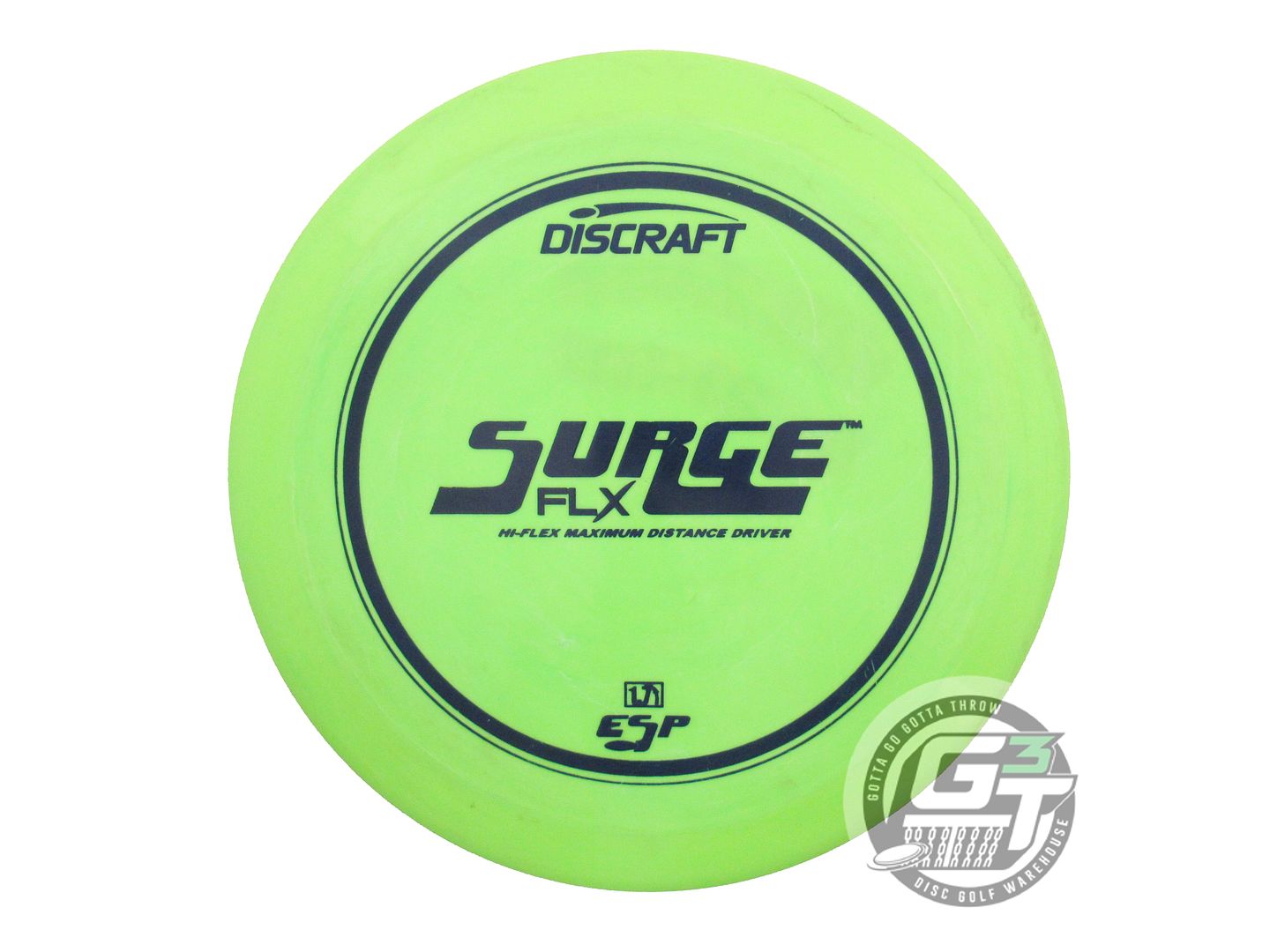 USED Discraft ESP FLX Surge 171g Lime Black Stamp OOP Distance Driver Golf Disc